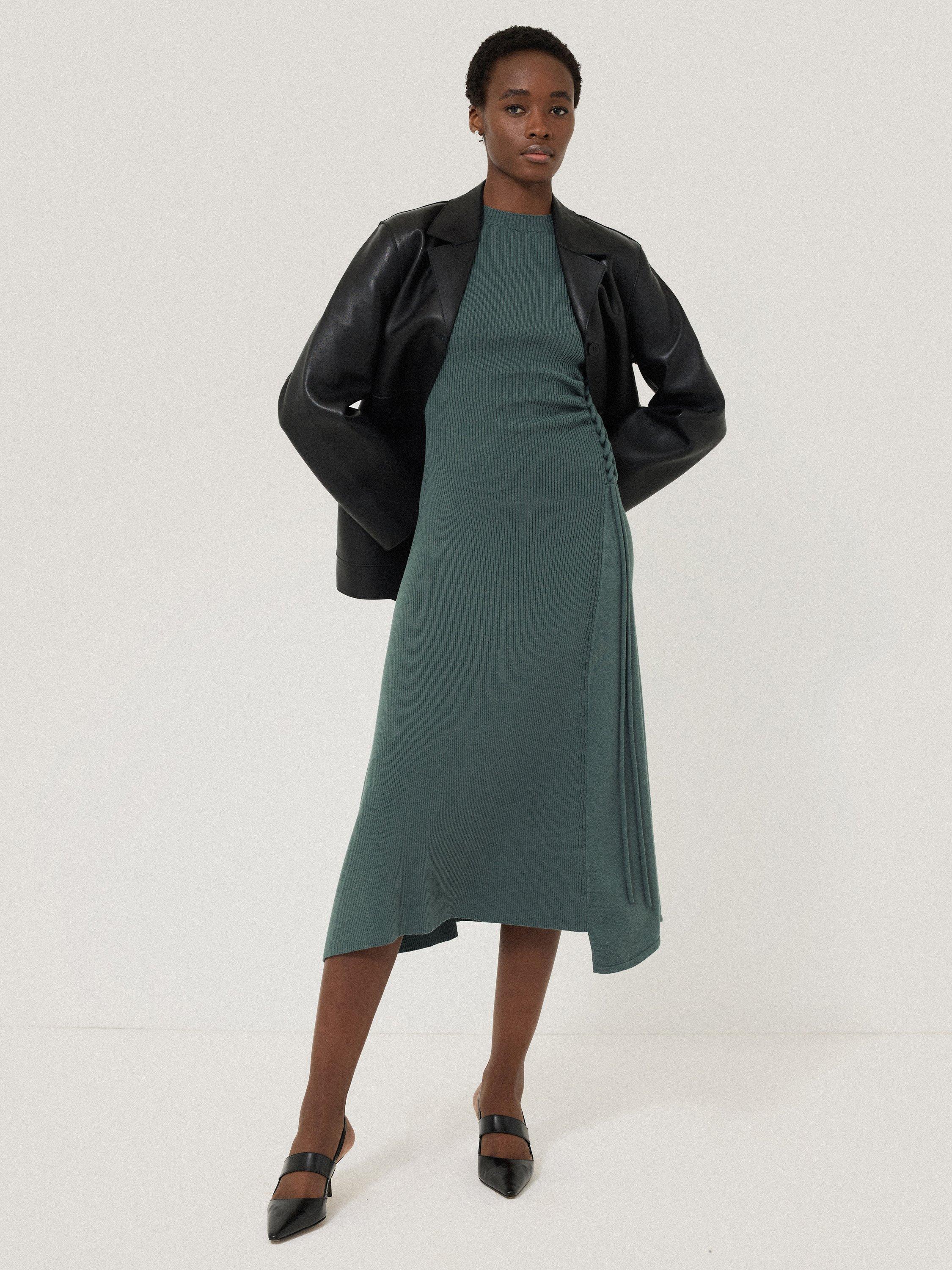 Product image 5 of 6, which shows Jigsaw Braided Knit Dress, Blue, L