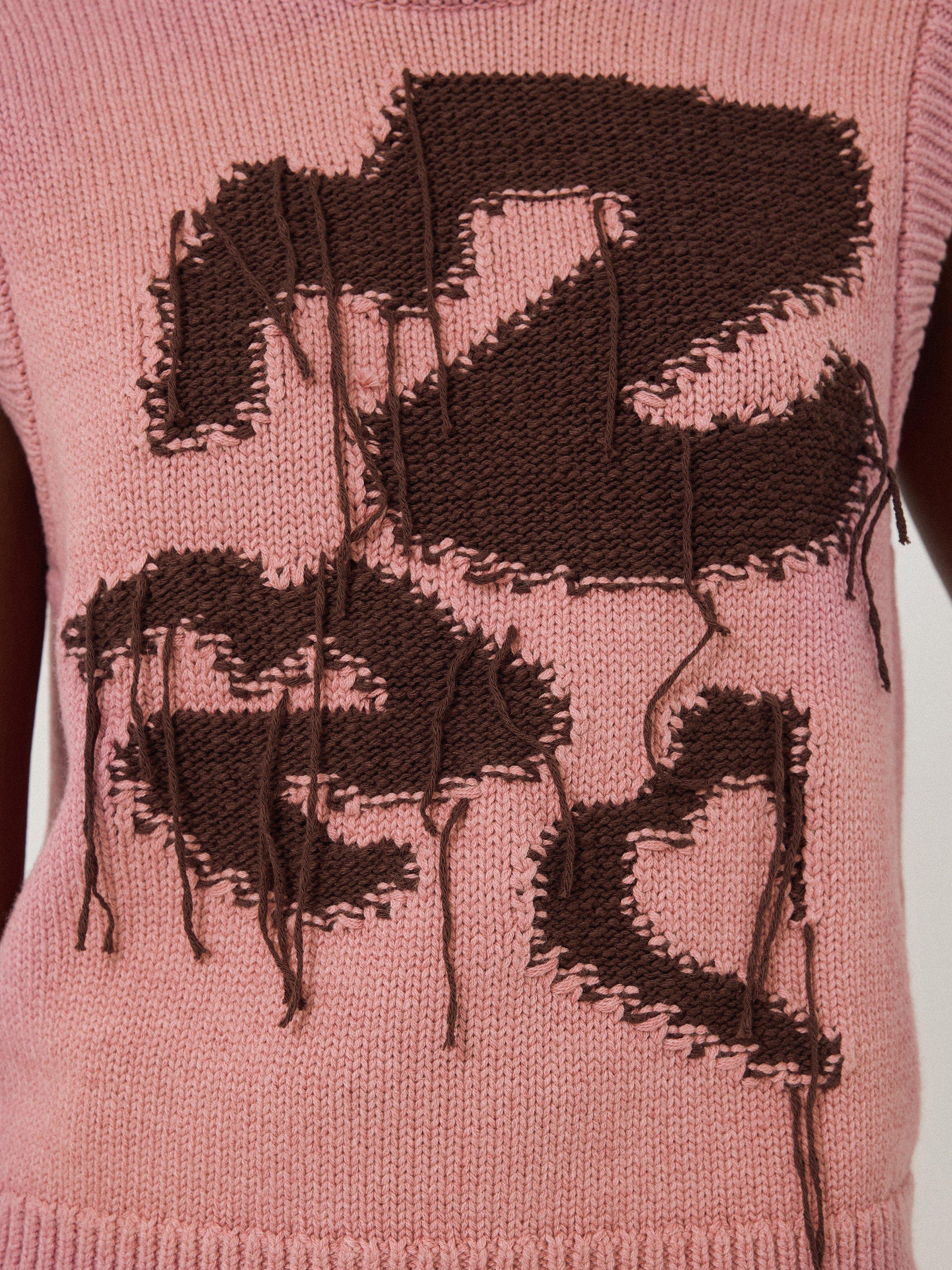 Product image 8 of 8, which shows Jigsaw Graffiti Lips Tank Top, Pink/Brown, XS
