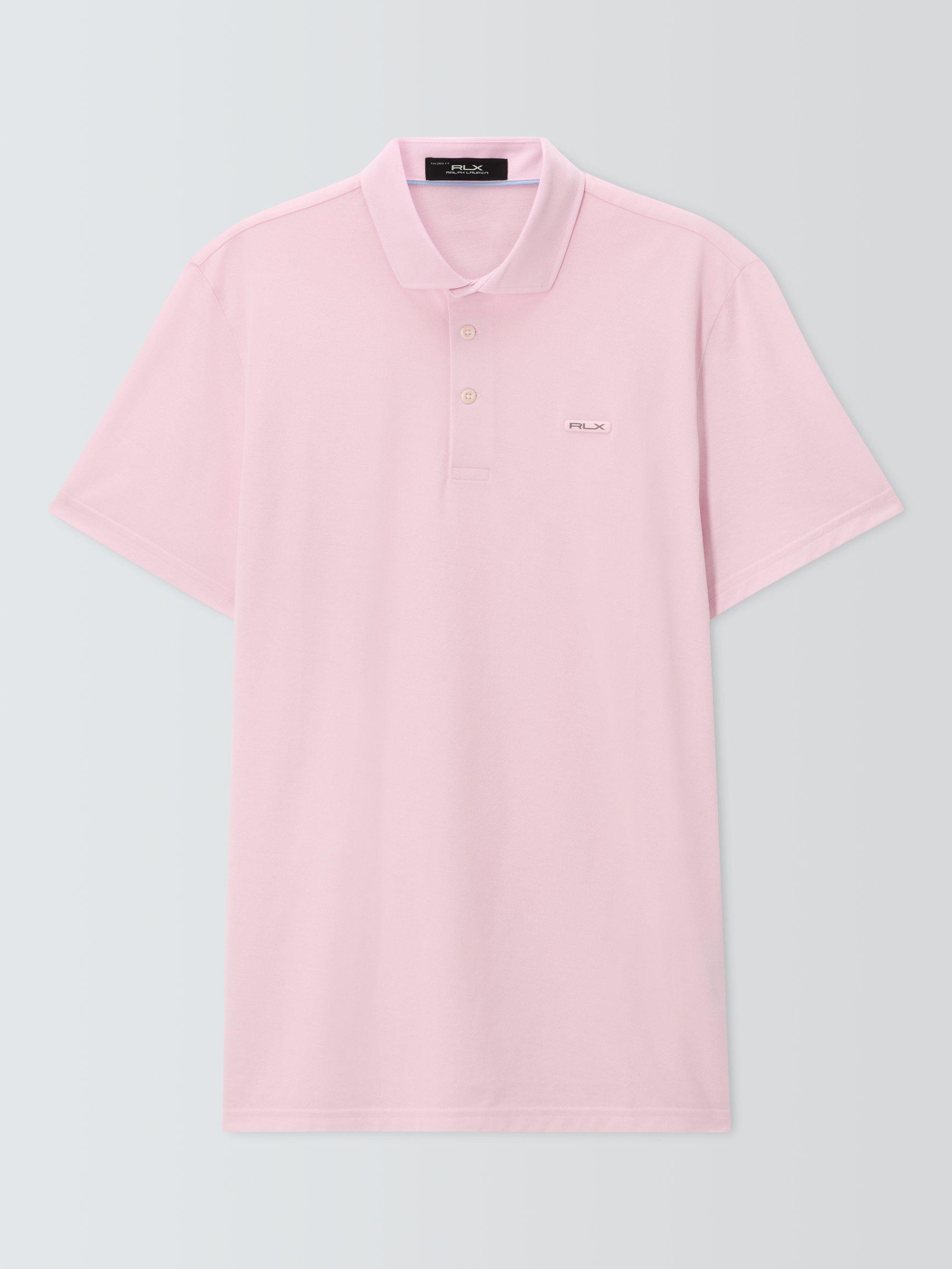 Product image 4 of 6, which shows Polo Golf by Ralph Lauren Cotton Blend Regular Fit Short Sleeve Polo Shirt, Garden Pink, S