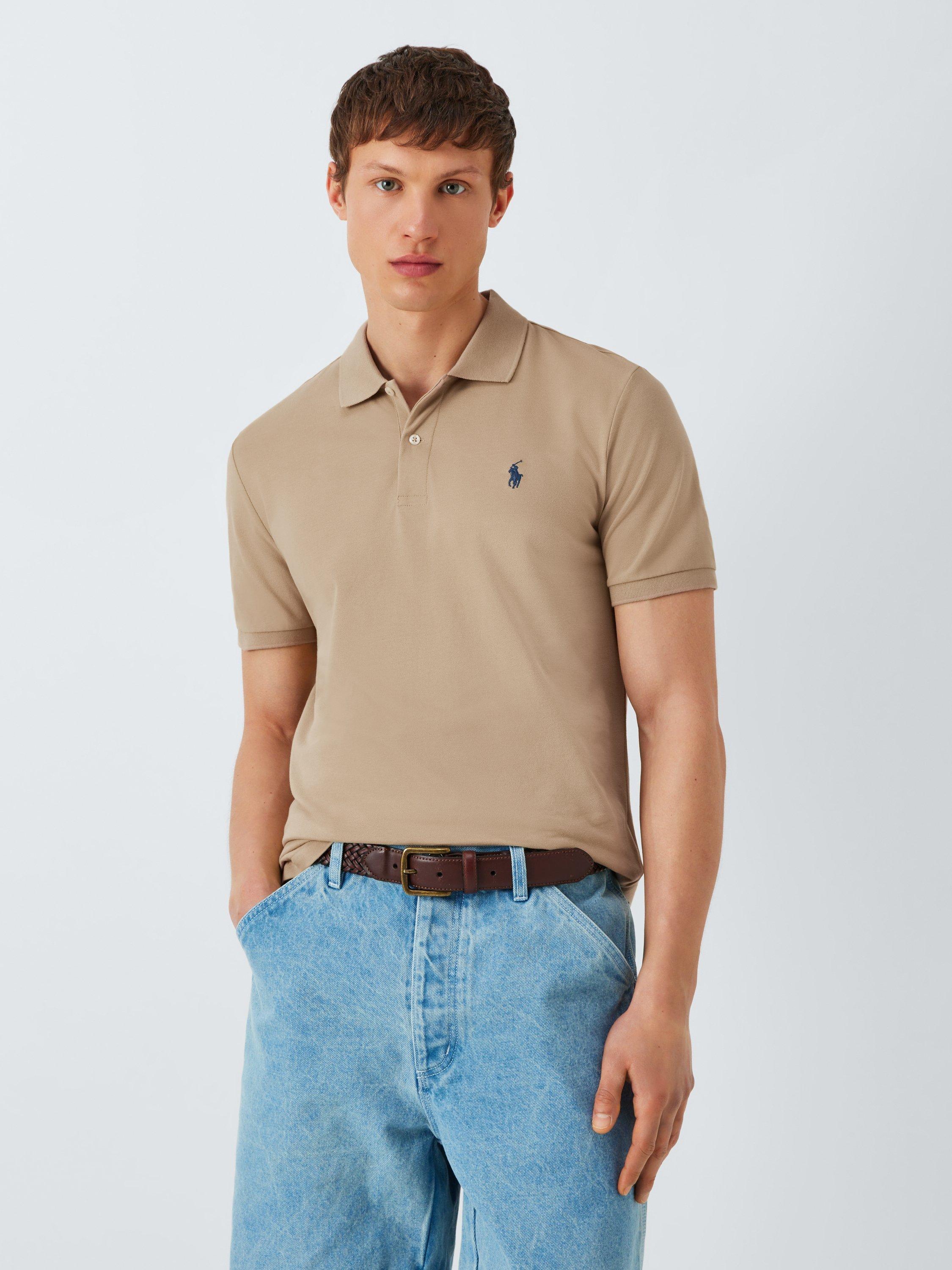 Polo Golf by Ralph Lauren Cotton Blend Regular Fit Polo Shirt, Tan