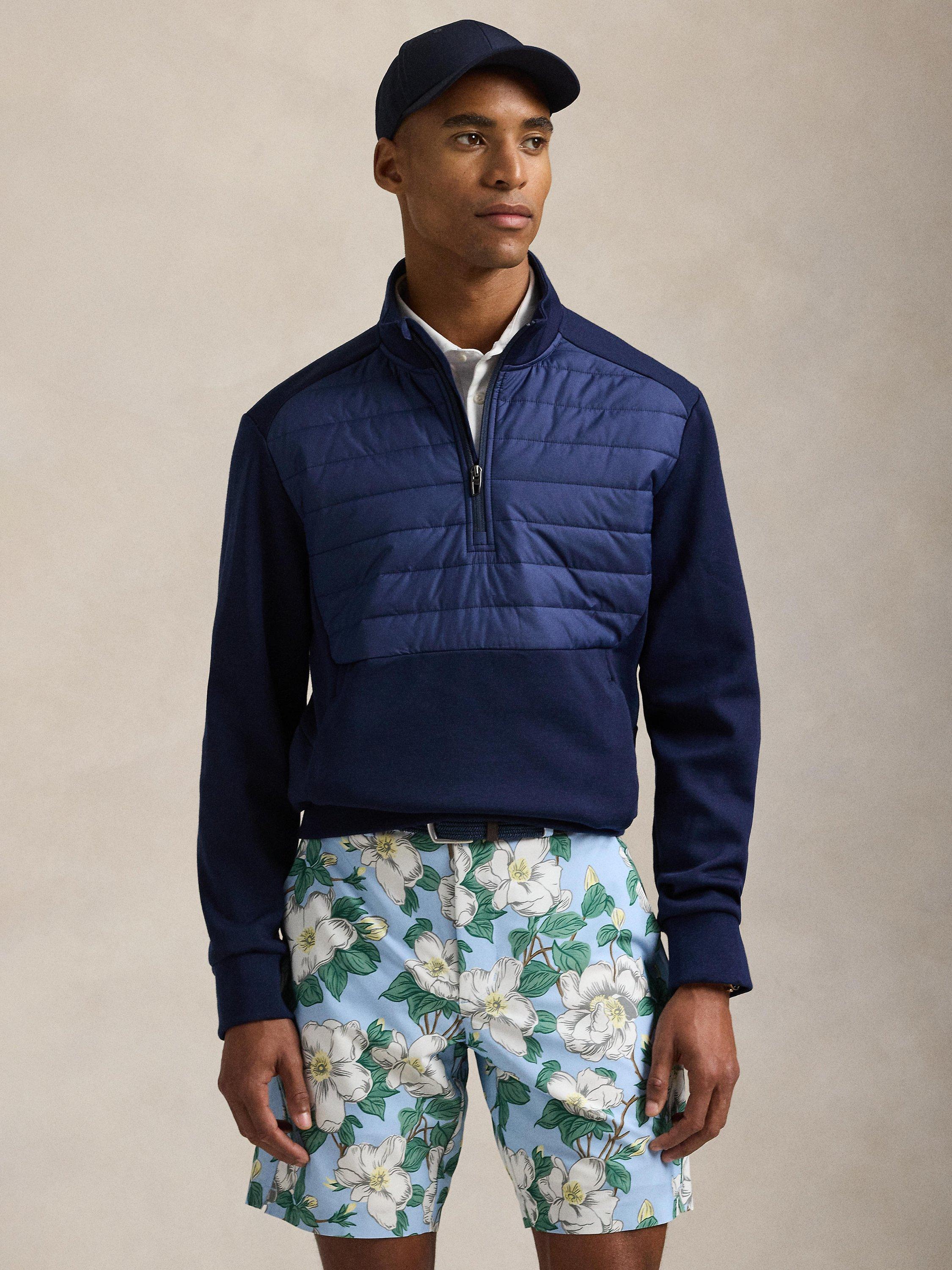 Product image 1 of 5, which shows Polo Golf by Ralph Lauren Double Knit Wool Quilted Jumper, Refined Navy, M
