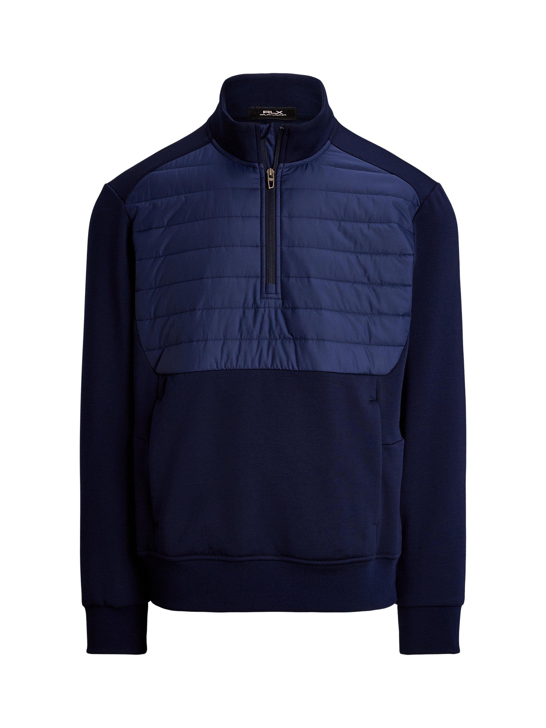 Product image 5 of 5, which shows Polo Golf by Ralph Lauren Double Knit Wool Quilted Jumper, Refined Navy, M