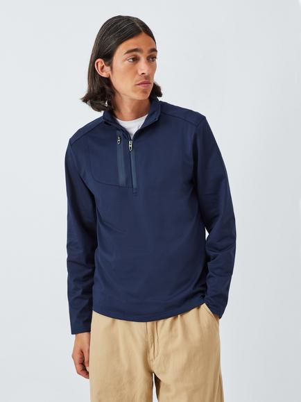 RLX Funnel Neck Zip Top, Refined Navy, Refined Navy