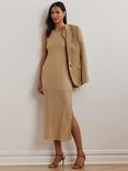 Lauren Ralph Lauren Naylin Shimmer Pointelle Linen Rich Dress, Sand