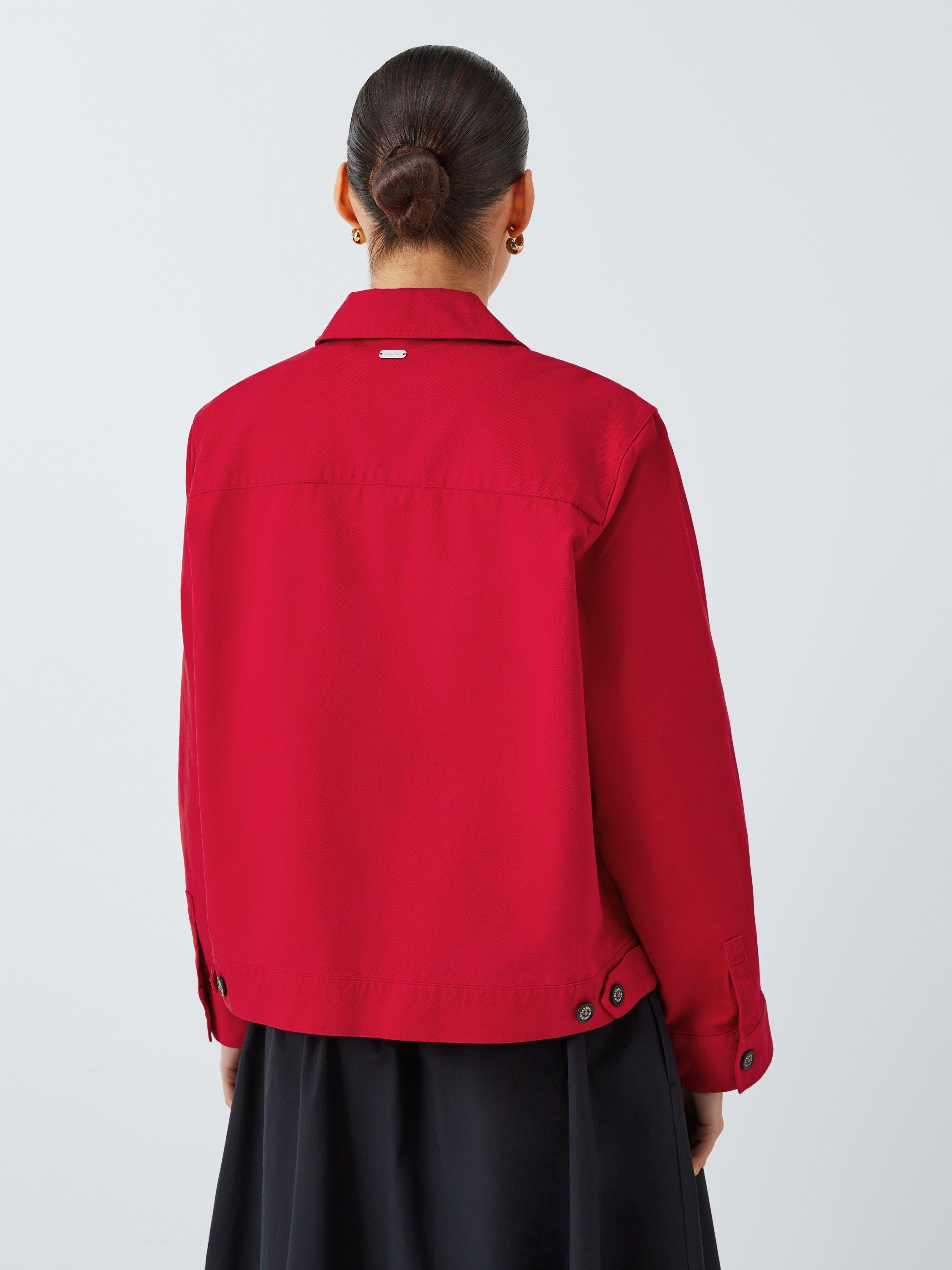 Product image 2 of 6, which shows Barbour June Overshirt, Crimson Red, 8
