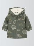 John Lewis Baby Zip Down Car Print Mac, Multi