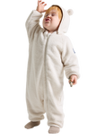 Polarn O. Pyret Baby Teddy Pramsuit, White