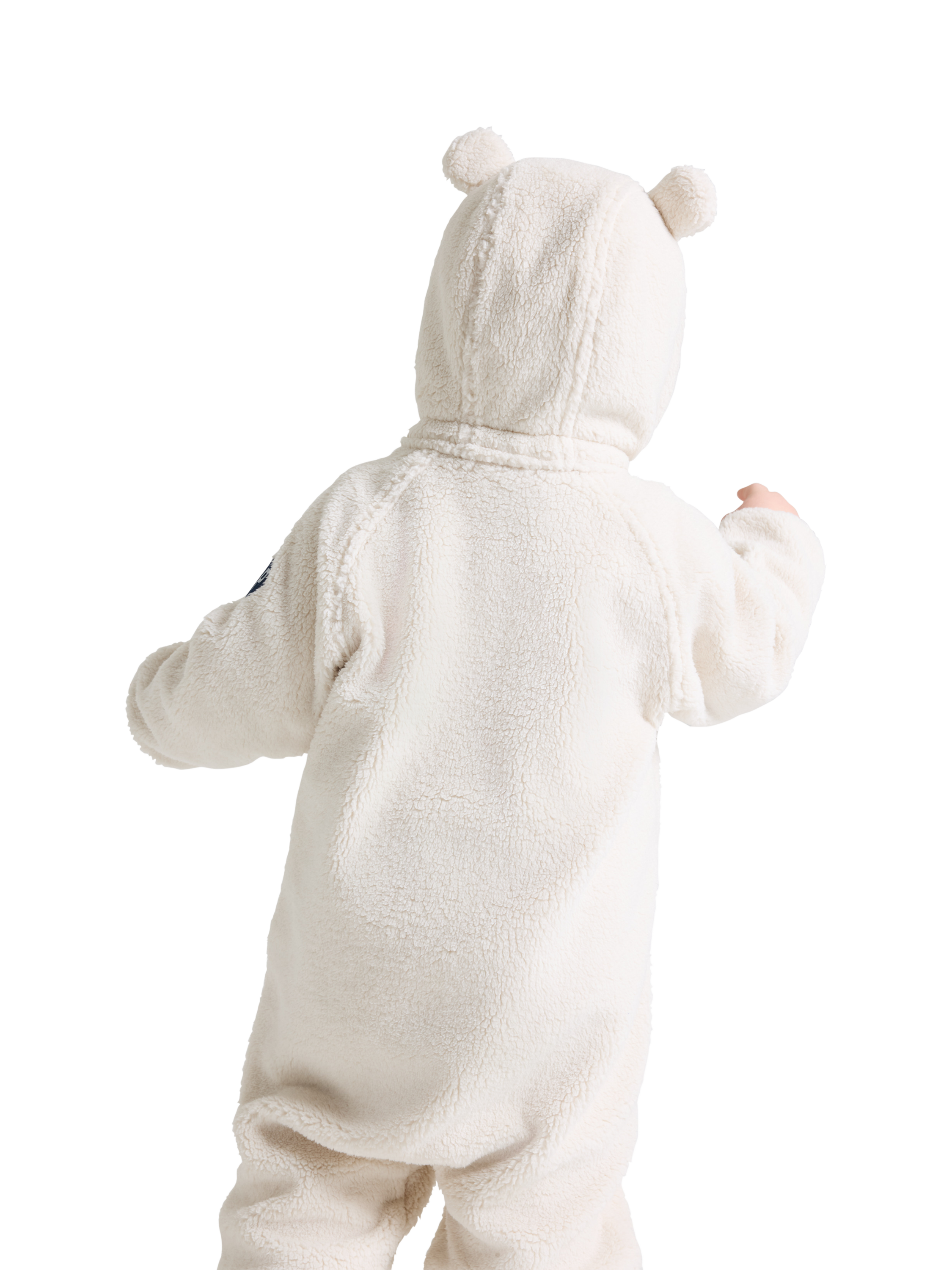 Product image 7 of 7, which shows Polarn O. Pyret Baby Teddy Pramsuit, White, 1-2 months