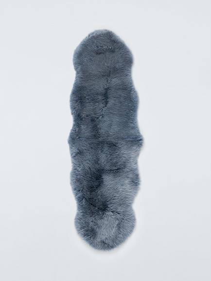 John Lewis New Zealand Double Sheepskin Rug, Bluestone