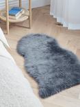 John Lewis New Zealand Single Sheepskin Rug, Bluestone