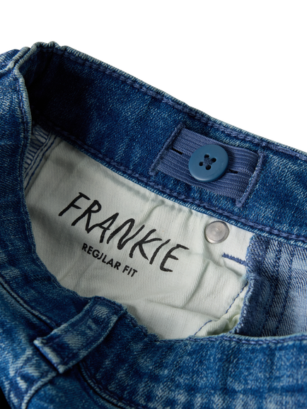 Polarn O. Pyret Kids' Classic Jeans, Blue - view 2, Blue