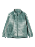 Polarn O. Pyret Striped Fleece Jacket, Green