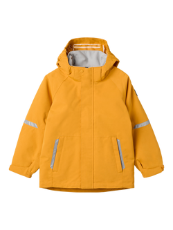 Polarn O. Pyret Kids' Wind & Waterproof Shell Coat - view 2, Yellow