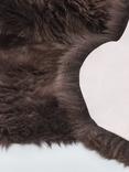 John Lewis New Zealand Double Sheepskin Rug, Chocolate