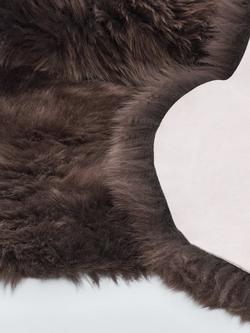 John Lewis New Zealand Double Sheepskin Rug - view 2, Chocolate