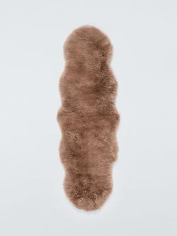 John Lewis New Zealand Double Sheepskin Rug, Latte