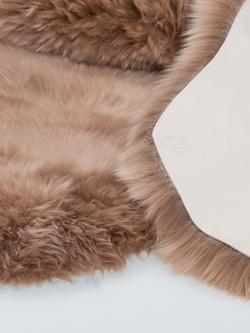John Lewis New Zealand Double Sheepskin Rug - view 2, Latte
