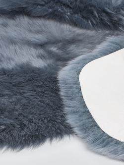 John Lewis New Zealand Double Sheepskin Rug - view 2, Slate
