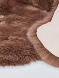 John Lewis New Zealand Double Sheepskin Rug, Wood Rose