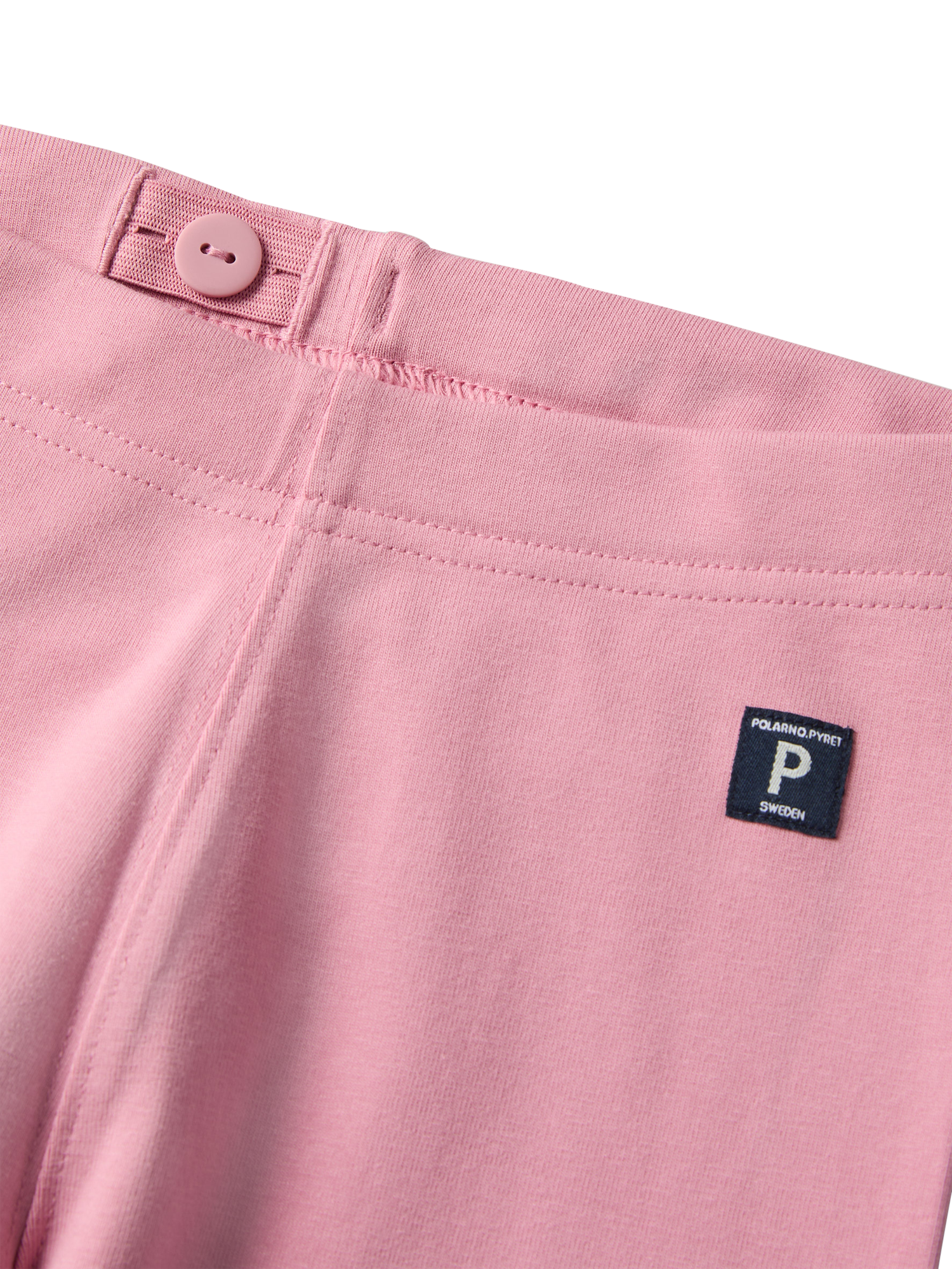 Product image 3 of 4, which shows Polarn O. Pyret Kids' Organic Cotton Leggings, Pink, 12-18 months