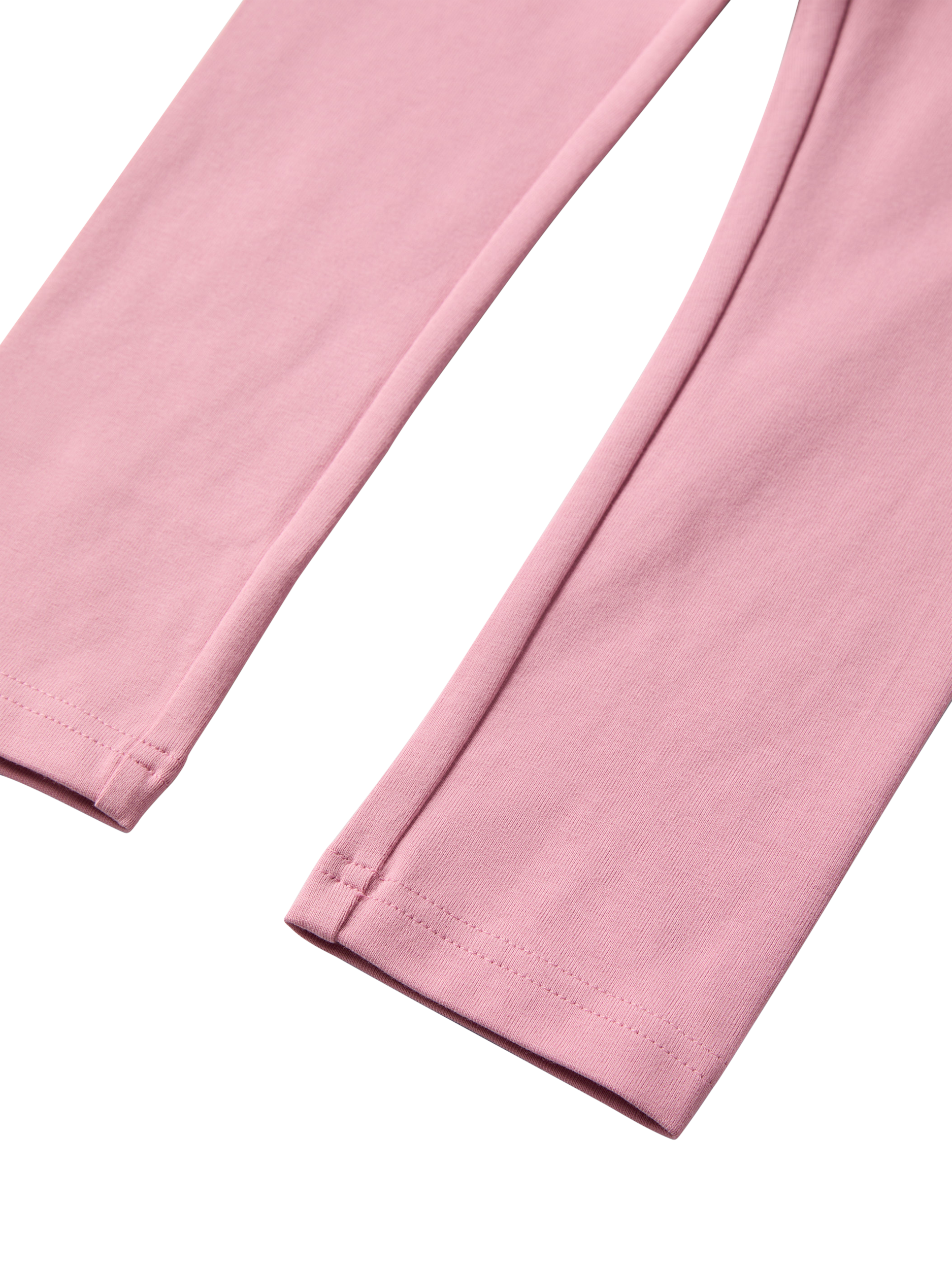 Product image 4 of 4, which shows Polarn O. Pyret Kids' Organic Cotton Leggings, Pink, 12-18 months