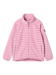 Polarn O. Pyret Kids' Stripe Fleece Jacket, Pink