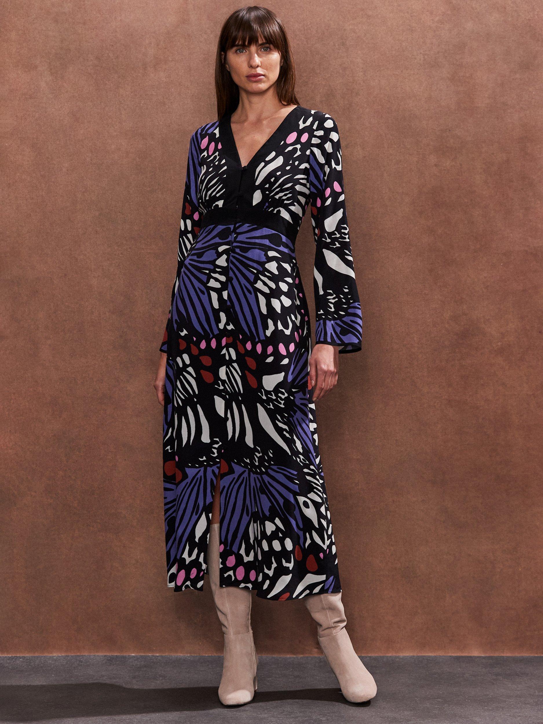 Product image 1 of 4, which shows Ro&Zo Butterfly Midi Dress, Purple, 8