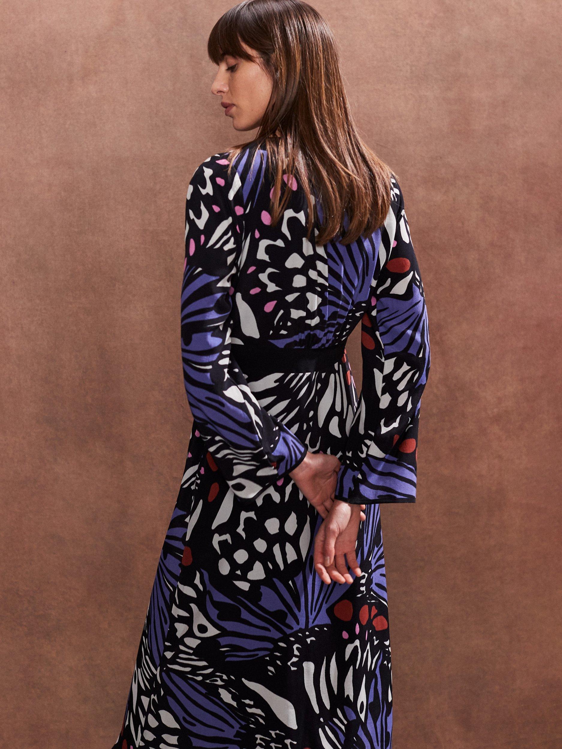 Product image 4 of 4, which shows Ro&Zo Butterfly Midi Dress, Purple, 8