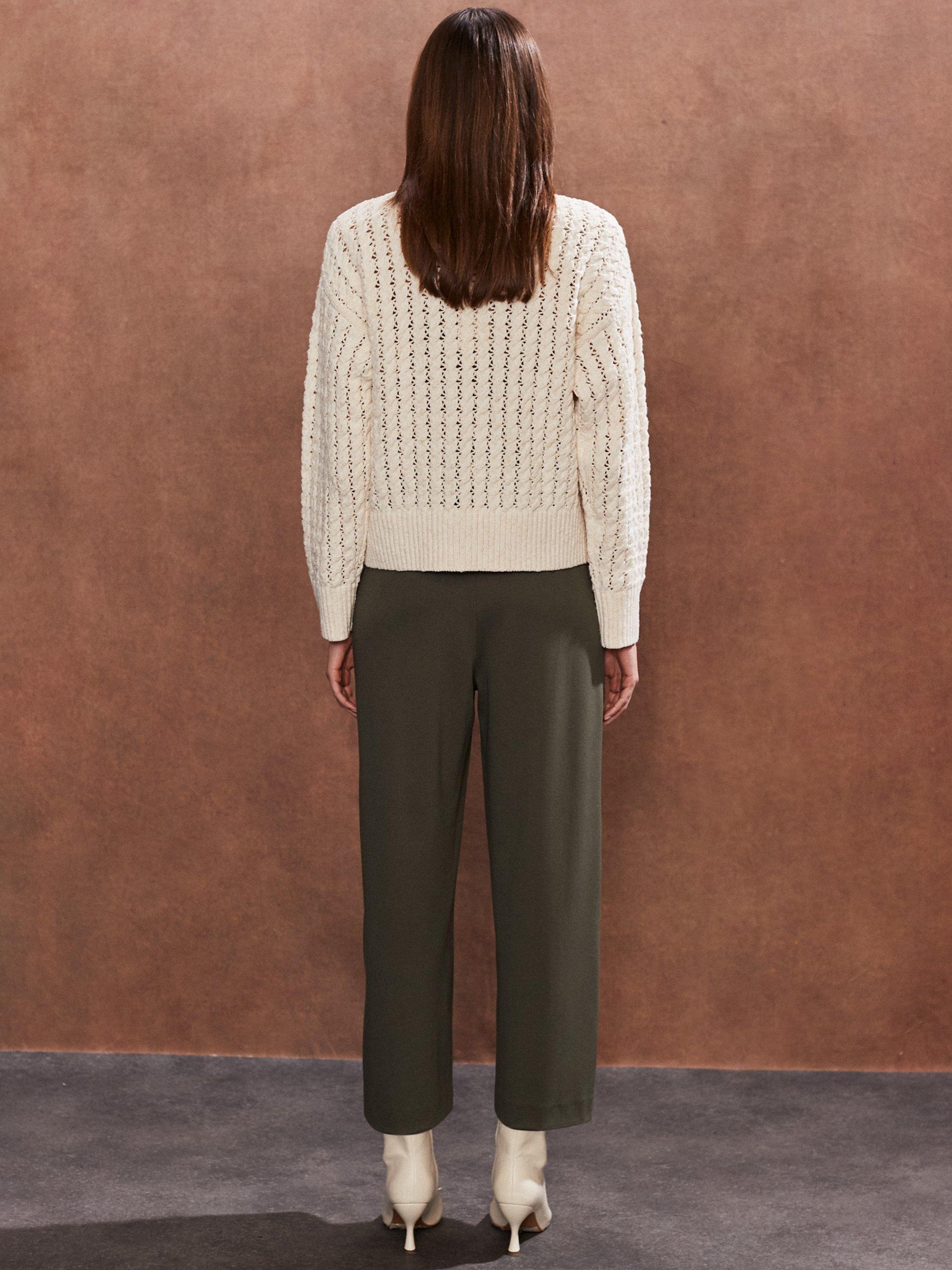 Product image 4 of 4, which shows Ro&Zo Ponte Twill Culotte Trousers, Green, 16