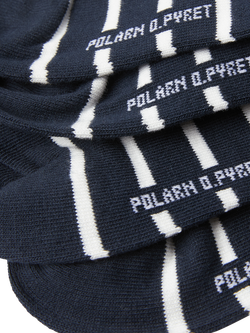 Polarn O. Pyret Kids' Stripe Socks, Pack of 2, Blue - view 2, Blue