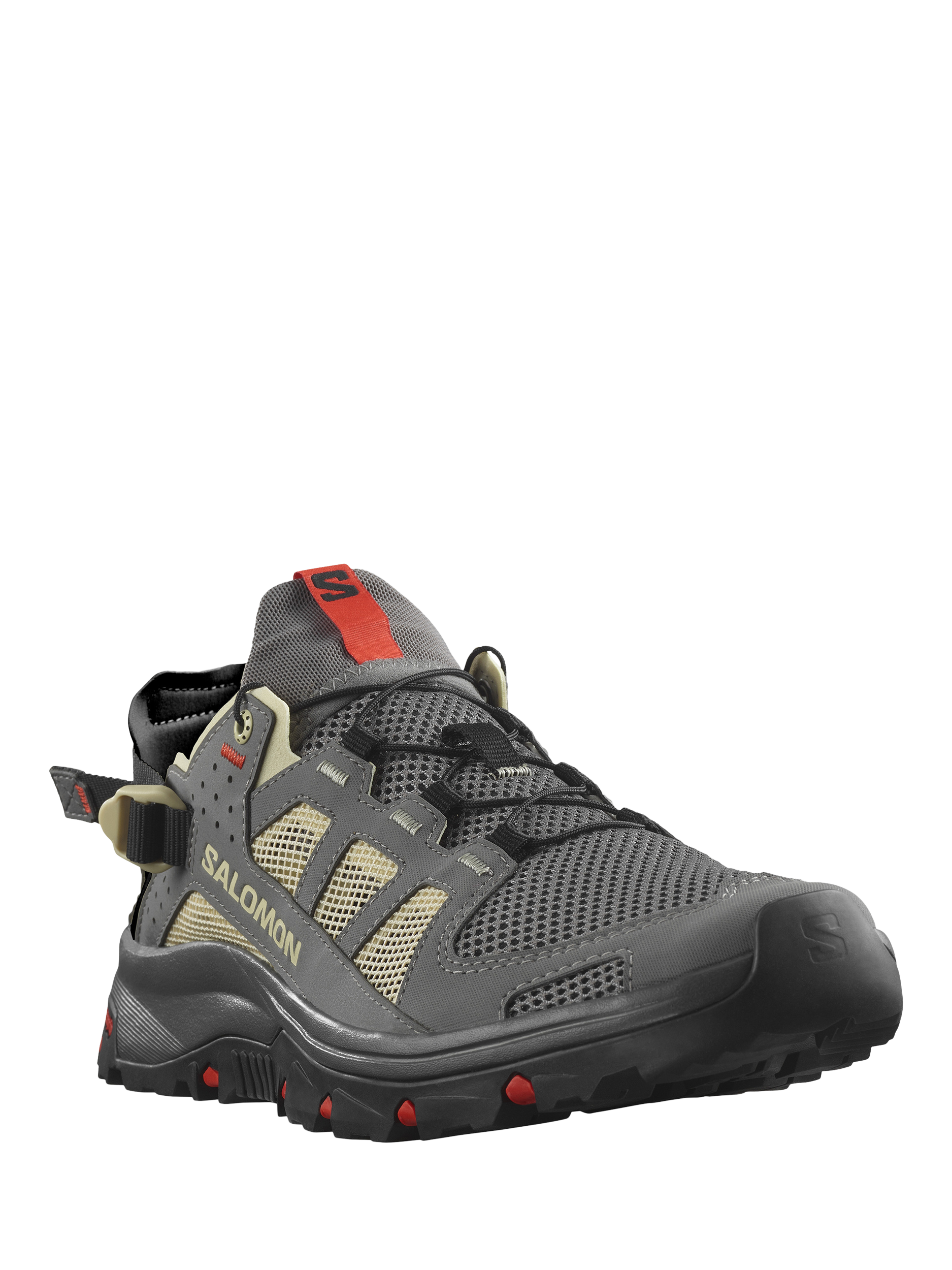Product image 2 of 5, which shows Salomon Men's Techamphibian 5 Water Shoes, Moth/Fiery Red, 7