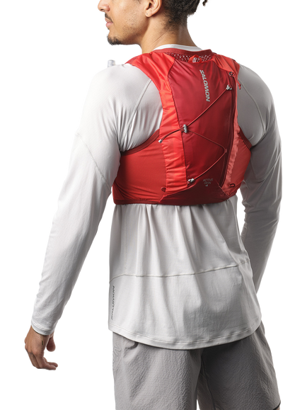 Salomon Stretch Pulse Running Vest, Red Dahlia - view 2, Red Dahlia