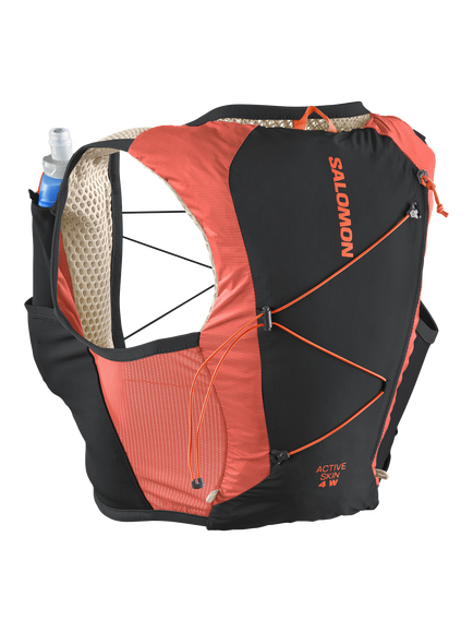 Salomon Women's Active Skin 4 Running Vest, Emerglow/Black - view 2, Emerglow/Black