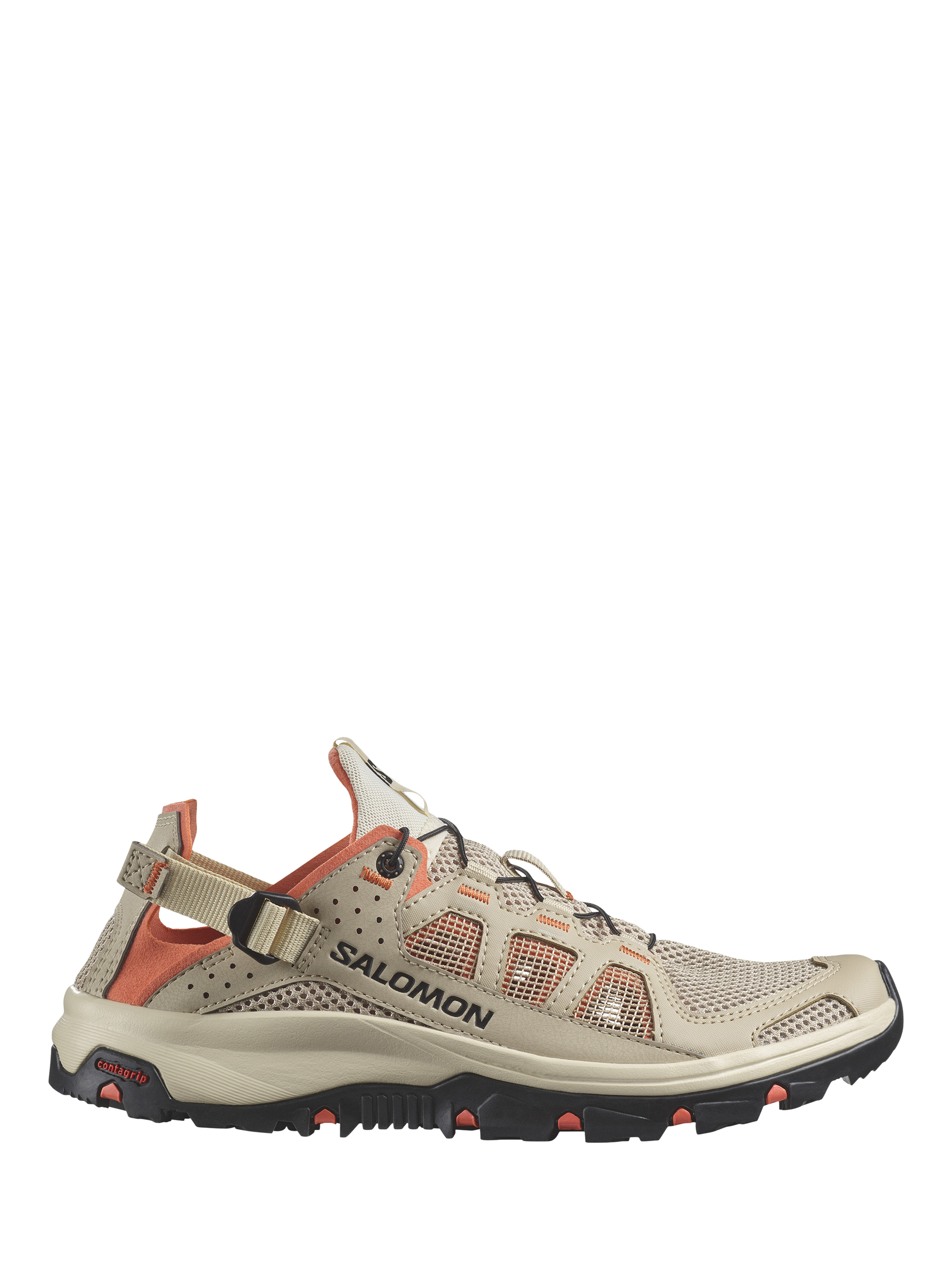 Product image 1 of 5, which shows Salomon Women's Techamphibian 5 Water Shoes, Brown Light, 5.5