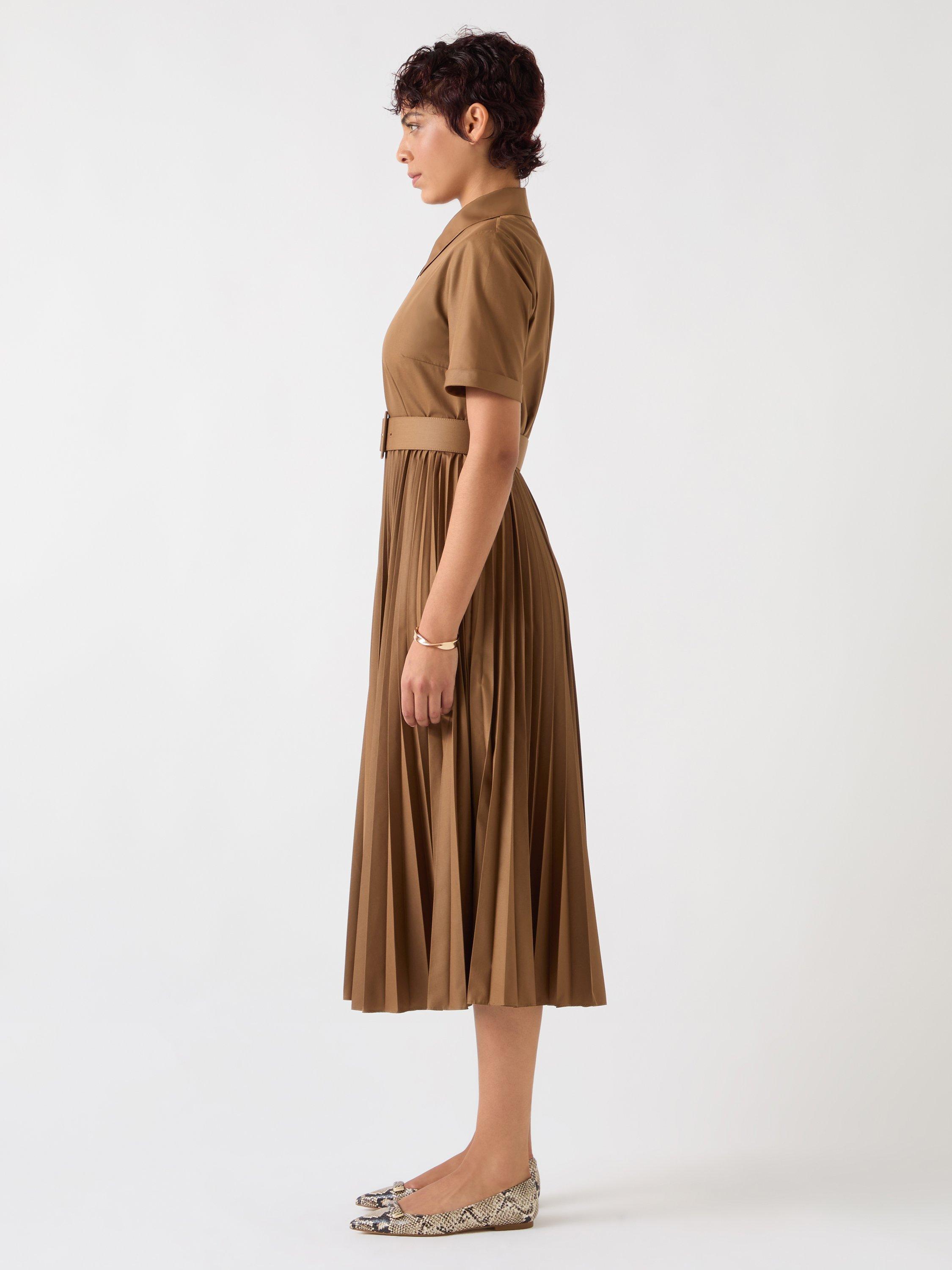Product image 2 of 5, which shows L.K.Bennett Cally Shirt Dress, Cocoa, 18