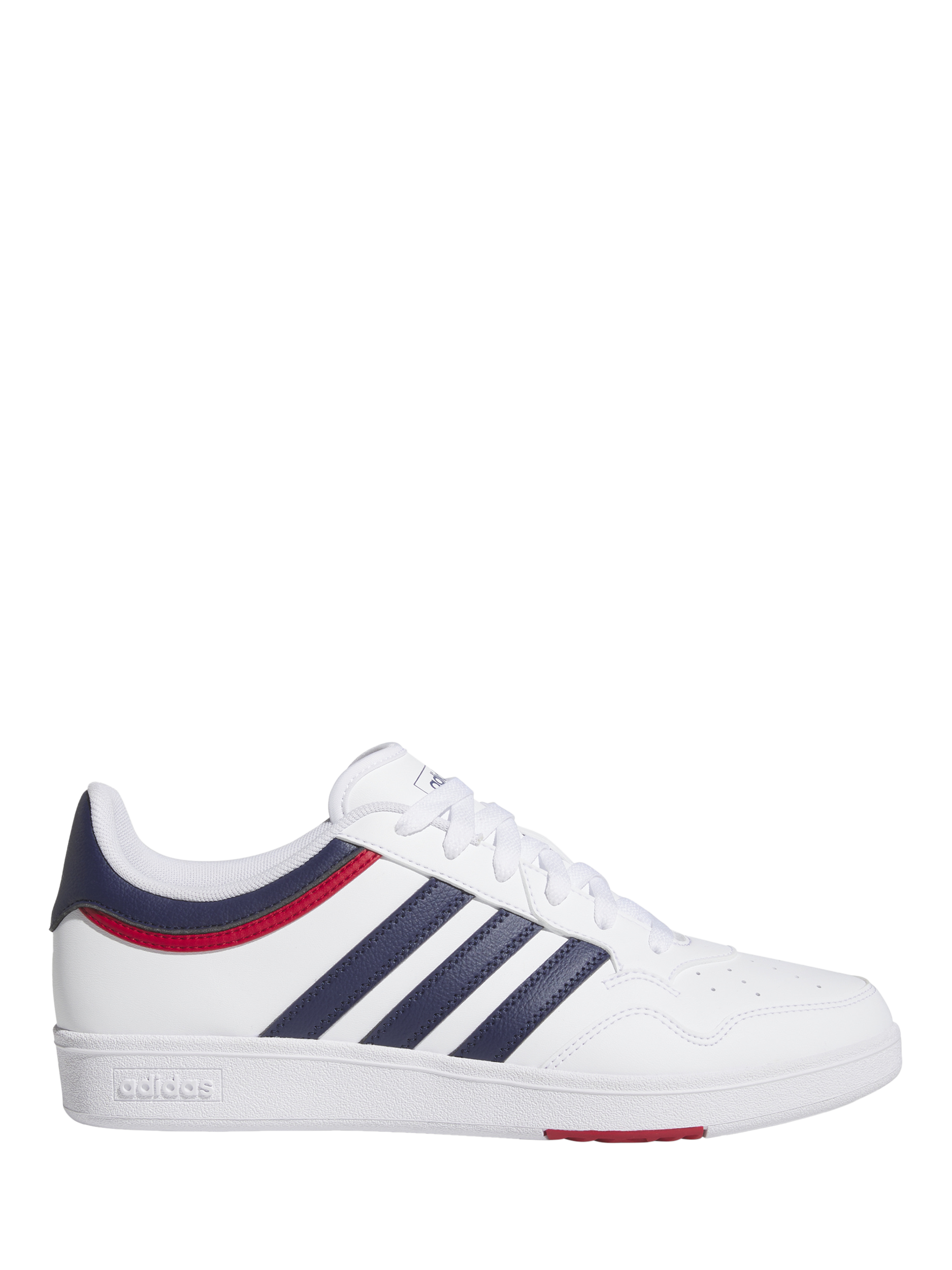 Product image 1 of 6, which shows adidas Hoops 4.0 Lace Up Trainers, White/Blue, 7