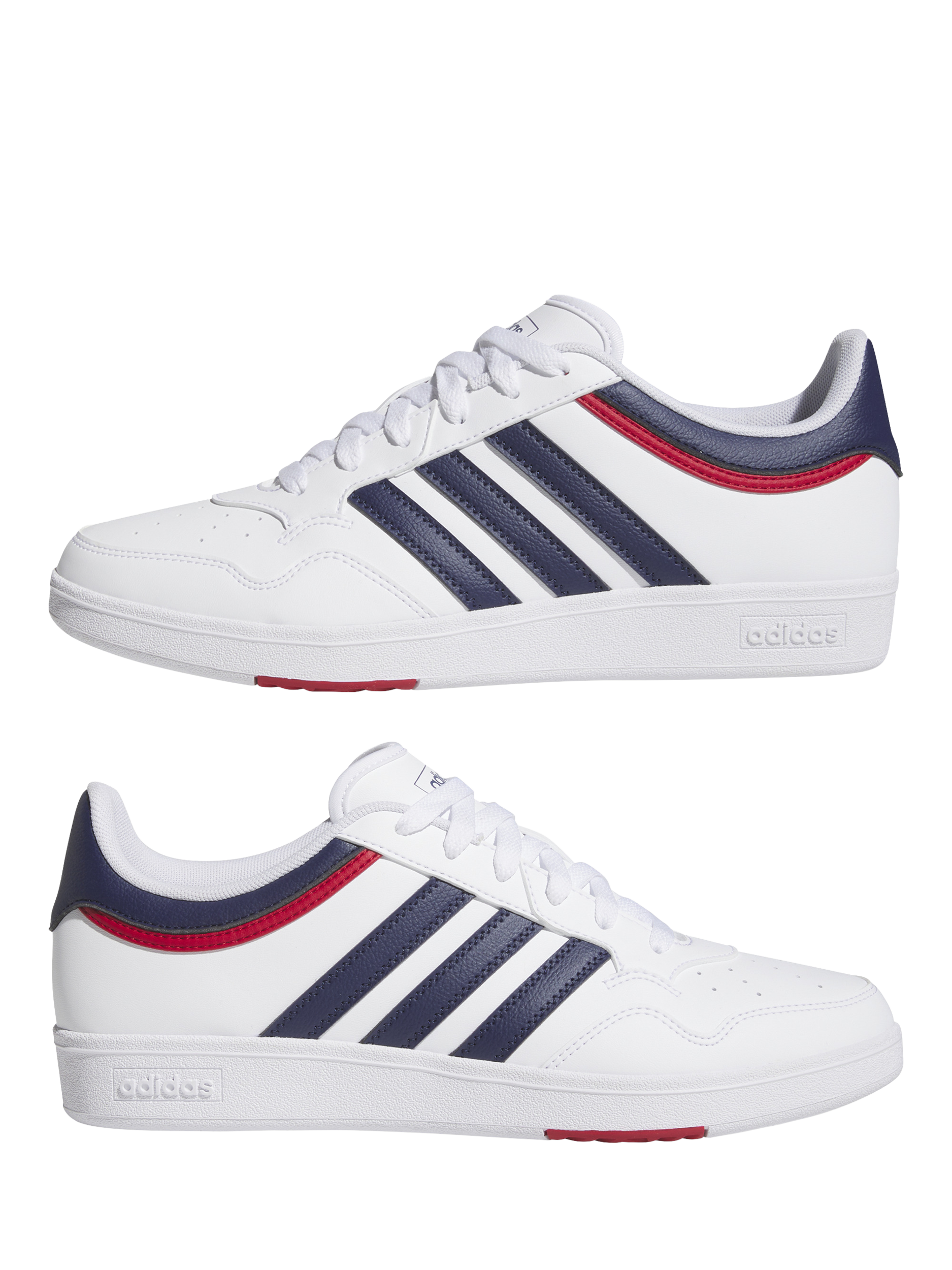 Product image 4 of 6, which shows adidas Hoops 4.0 Lace Up Trainers, White/Blue, 7