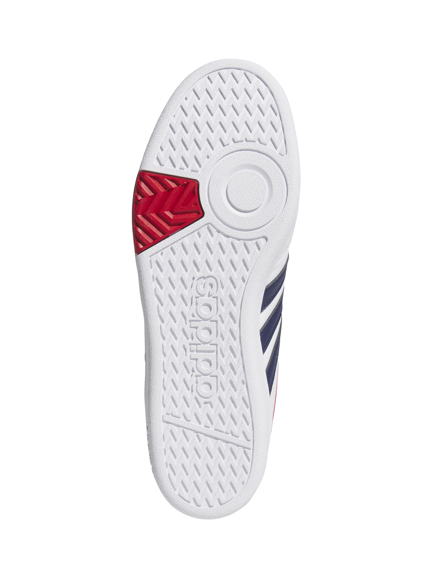 Product image 6 of 6, which shows adidas Hoops 4.0 Lace Up Trainers, White/Blue, 7