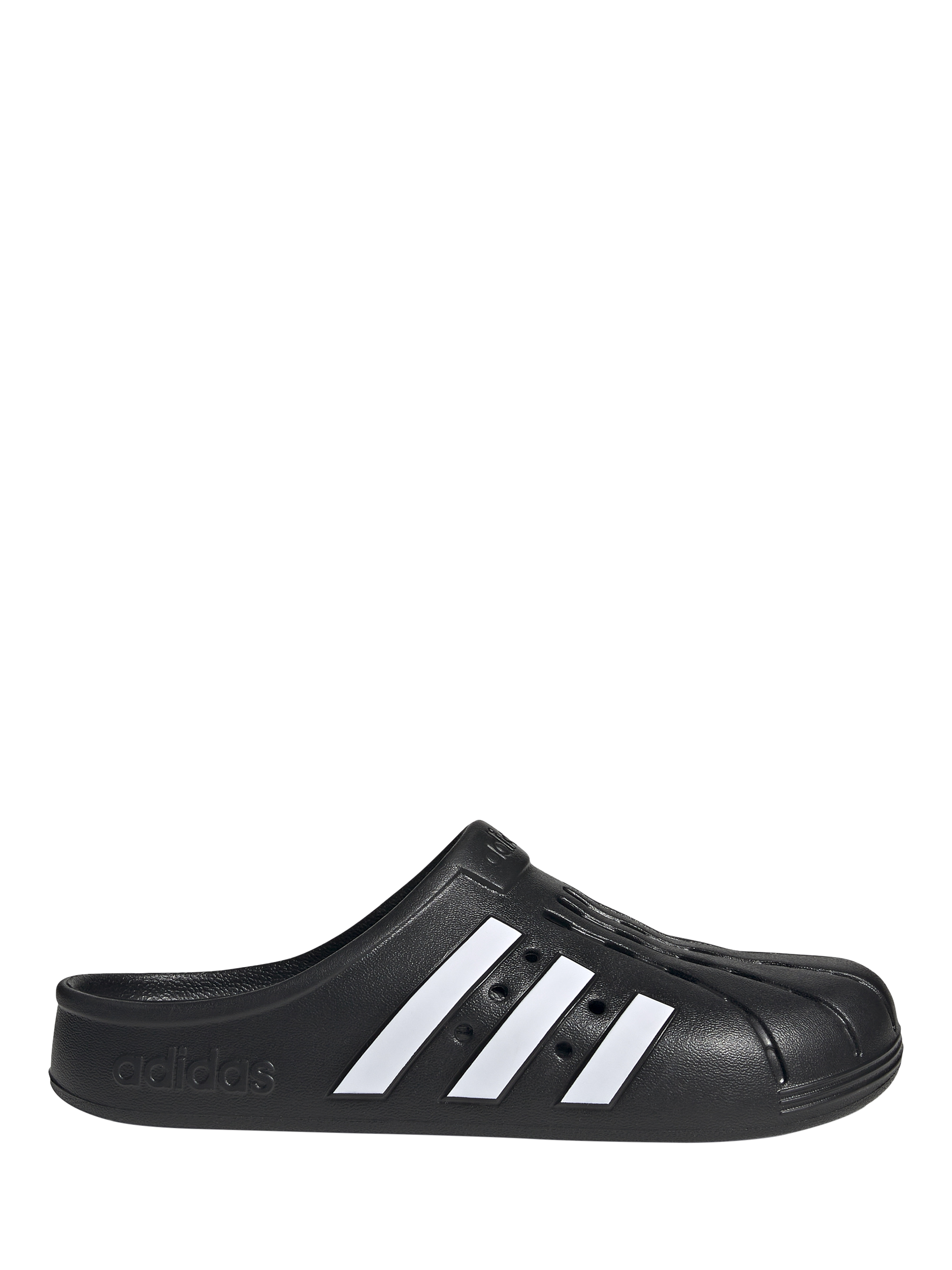 adidas Adilette 3-Stripe Clogs, Black