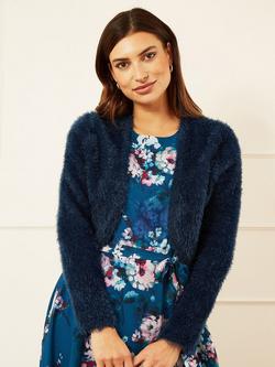Yumi Eyelash Knit Bolero, Navy