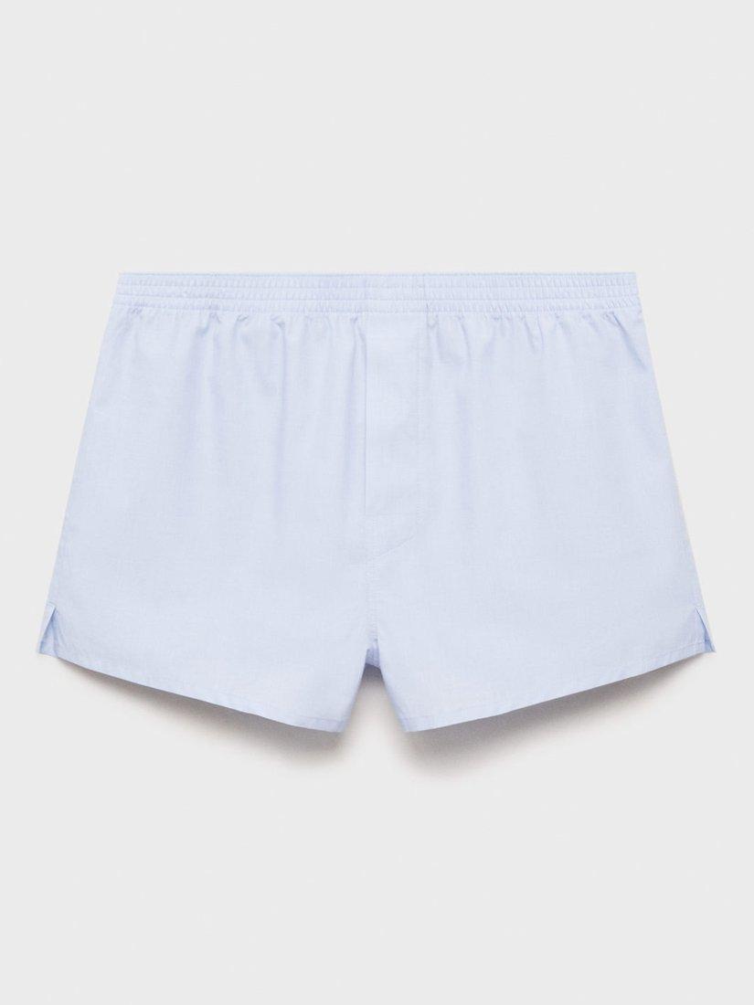 Product image 3 of 3, which shows Mango Cotton Boxer Briefs, Pack of 2, Light Blue/Multi, L