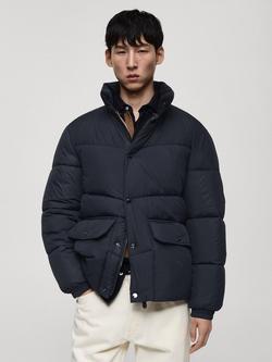 Mango Carter Jacket, Navy, Navy