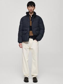 Mango Carter Jacket, Navy - view 2, Navy