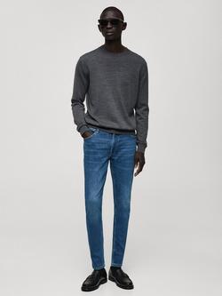 Mango Skinny Jeans, Navy - view 2, Navy