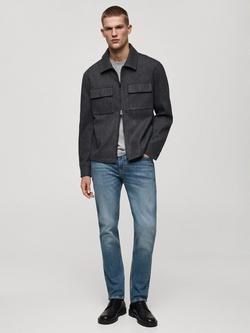 Mango Slim Fit Jeans - view 2, Mid Blue