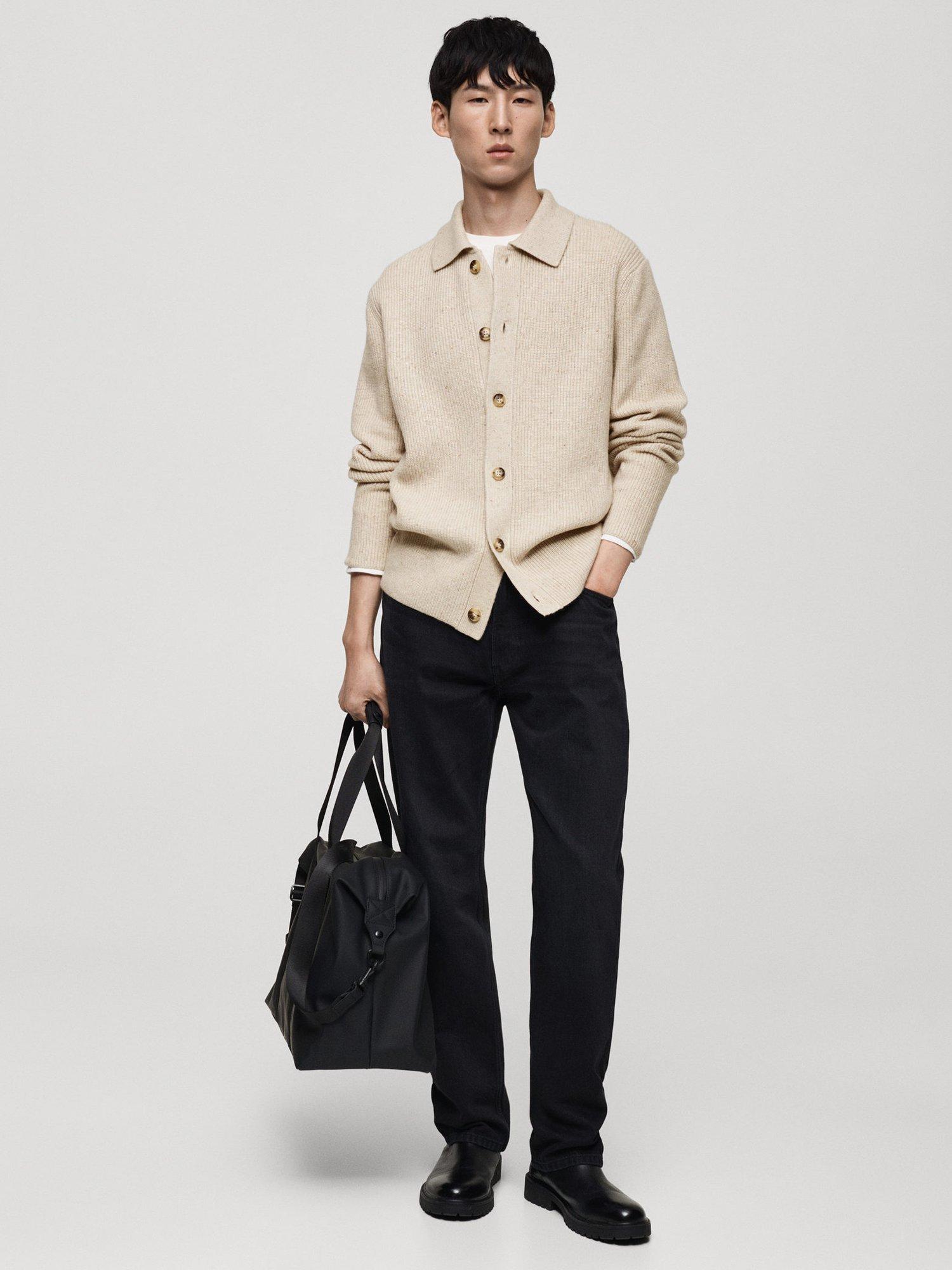 Product image 2 of 8, which shows Mango Dina Wool-Blend Cardigan, Natural Cream, S