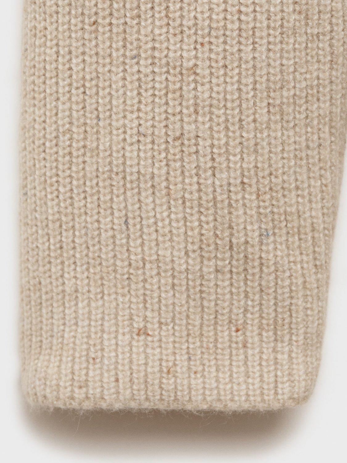 Product image 5 of 8, which shows Mango Dina Wool-Blend Cardigan, Natural Cream, S