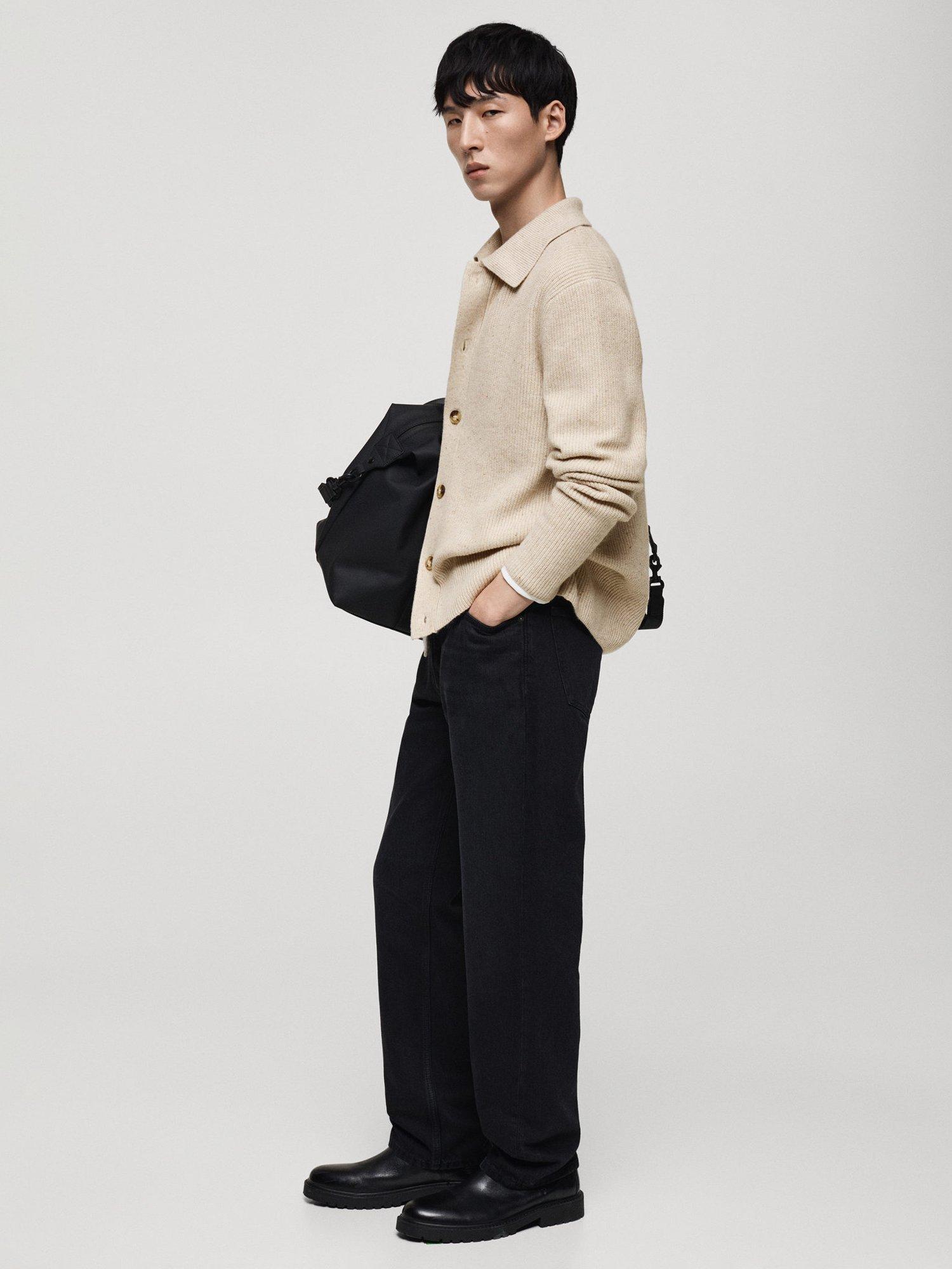 Product image 7 of 8, which shows Mango Dina Wool-Blend Cardigan, Natural Cream, S