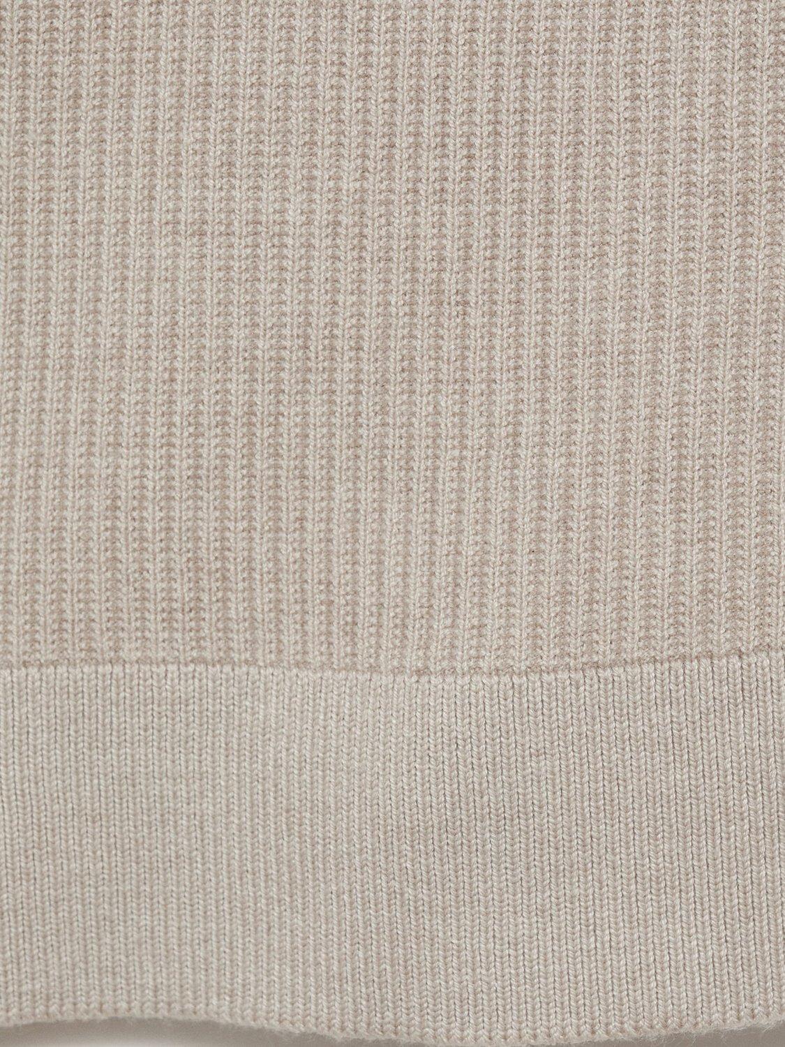 Product image 5 of 8, which shows Mango Antiguas Regular Fit Long Sleeve Polo Shirt, Light Beige, L