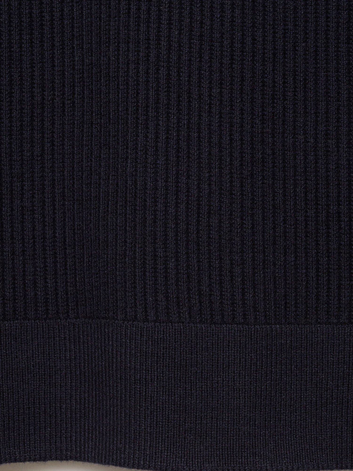 Product image 5 of 8, which shows Mango Antiguas Regular Fit Long Sleeve Polo Shirt, Navy, XL